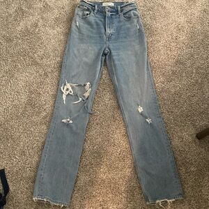 abercrombie and fitch 90s straight ultra high rise jeans